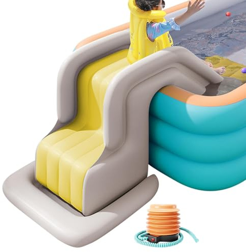 Toboggan Aquatique pour Piscine Gonflable - Jeu d'Extérieur Amusant Anti-Bascule pour Aire de Jeux Aquatique,Accessoires pour Piscines Enterrées, Gonflables Et Aires De Jeux d'eau