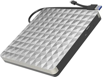 Uqezagpa DVD esterni Azionamenti Per Laptop USB3.0 USB C Player Per Laptop ROM Unità disco Bruciatori portatili Home Entertainment