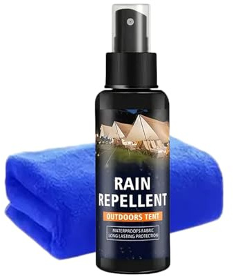 Generisch Spray impermeabilizante para Textiles, 100 ml, líquido Repelente a la Lluvia, con paño, Tejido Resistente al, protección contra el Agua, para Zapatos de Camping, Botas, Zapatillas
