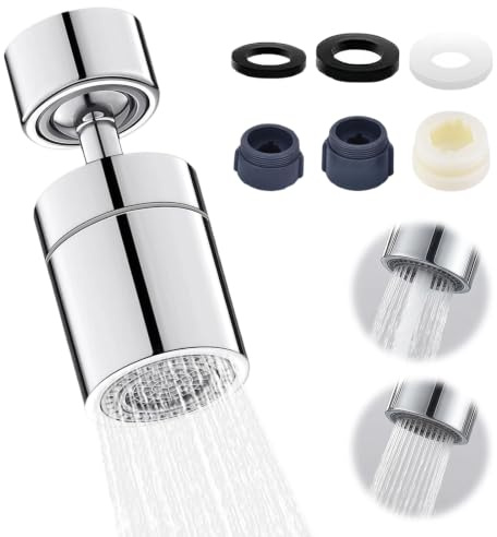 Kitchen tap Spray Head, 360° Swivel 2-Mode Universal Sink Faucet