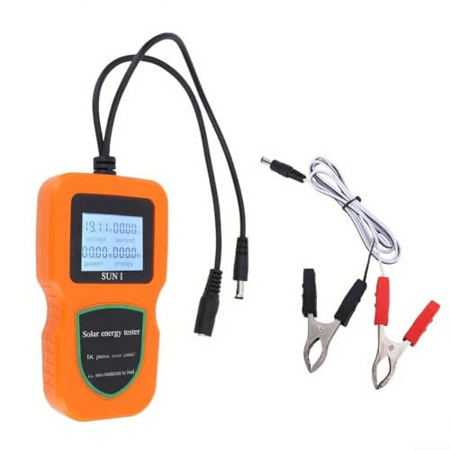 Testeur de panneau solaire multimètre avec écran LCD, 0-20 A 12-50 V pour panneaux photovoltaïques, écran rétroéclairé, construction ABS (200 W)