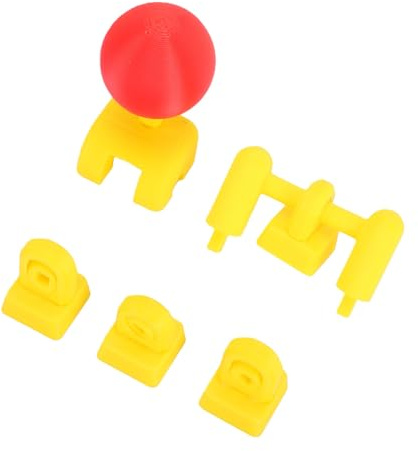 Generic Retro Joystick Keycap Vintage Style 4 Key Linkage för Mekaniska Tangentbord Enkel Montering Plast 7 Komponenter (Gul Röd)