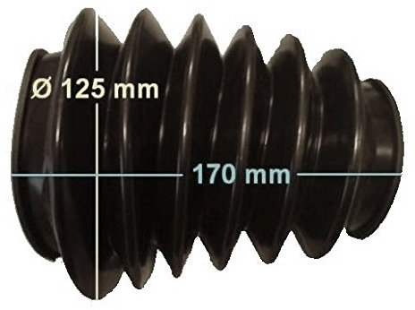 FKAnhängerteile Faltenbalg für Hahn + PEITZ Typ ABV, AEV, AER, ANR etc. + 2 x Kabelbinder