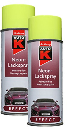 Kwasny 2X 233 090 Auto-K Effect Neon-Lackspray Gelb Fluoreszierend 400ml
