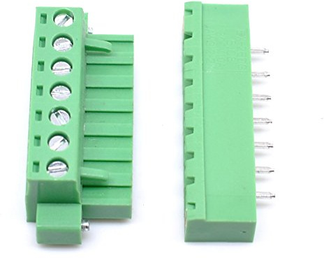 Oiyagai 10 Stück 5,08mm Pitch 7 Pin PCB Steckbare Terminalblöcke Verbinder Grün