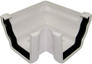 FloPlast Ogee White 90 Degree External Gutter Angle