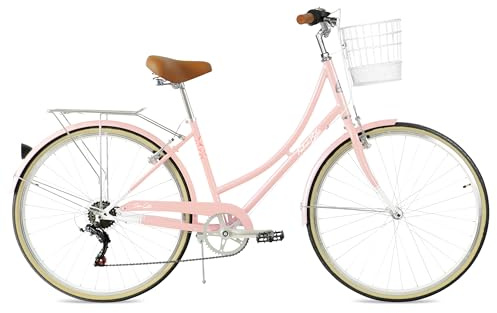 FabricBike Step City Lady's Step Through Urban Bike 7 Speed (Sweet Pink + korg)