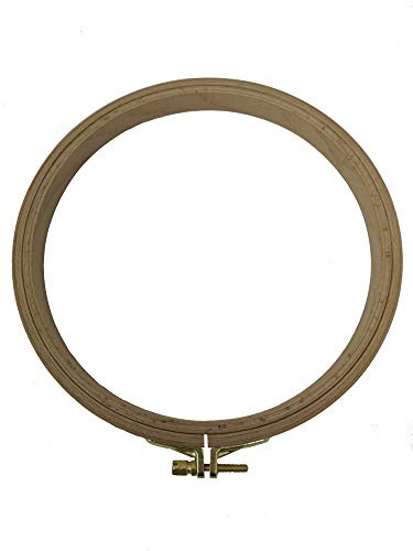 Nurge Premium-Beech Holz Gold Haken Stickrahmen 8 zoll / 22 cm Durchmesser - 8 mm Dick
