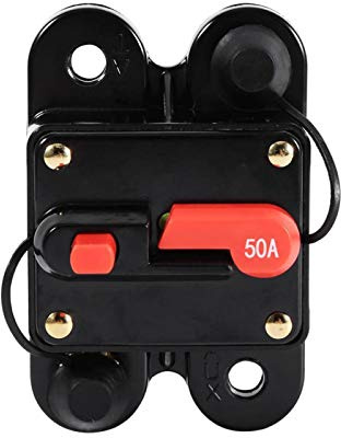 Sicherung zum Zurücksetzen des Leistungsschalters, 12-24 V 50 Ampere -100 Ampere, Sicherung des Sicherungshalters des Leistungsschalters, Sicherungshalter für Auto-Boote(50A)