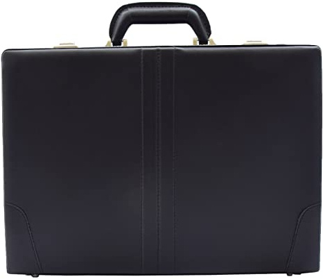 Konstläder portfölj klassisk traditionell bilväska business kontor väska Corbett svart