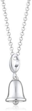 Lily Charmed - 925 Sterling Silver Bell Necklace with 18 Chain