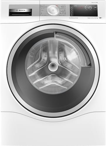 Bosch - Lavadora-secadora, 60 cm, Serie 8, Home Connect, AutoDry, Blanco, WDU8H542ES