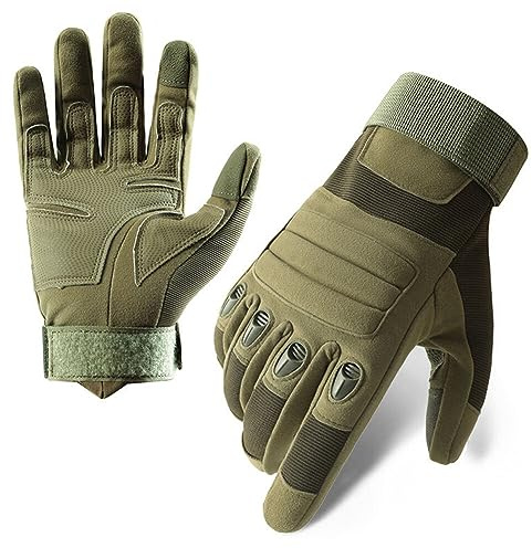 JAWSEU Tactical Gloves Fahrradhandschuhe Herren Vollfinger-Gelenkschutz-Handschuhe Taktische Handschuhe für Armee Militärkampf Airsoft Outdoor Sport Radfahren Paintball Jagd