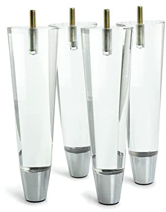 OGRAFF Hairpin Leg Tischbeine 4 Stück Acryl Möbel Beine Schrank Couchtisch Sofa Füße Chrome Pyramide DIY. Verbesserung Der Schweren Leistungsfähigkeit (Größe : F15cm)