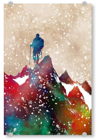 artboxONE Acrylglasbild 45x30 cm Sport Bergsport Kunst B Bild hinter Acrylglas - Bild Berg Bergsteiger Bergsteiger