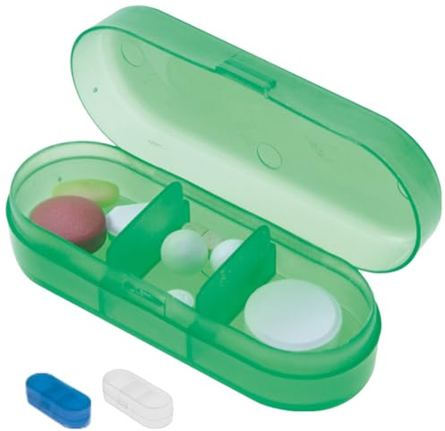 Hole Gadget | Portapillole Personalizzati 3 Scomparti Gadget Promozionali Pubblicitari Aziendali per Aziende, Farmacie, Centri Medici, Fiere, Convegni con Personalizzazione Inclusa (100)