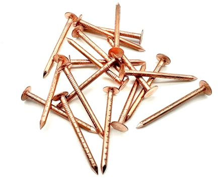 100 Stück Kupfer-Nägel, Dachdecker, Filznägel, Baumstumpfvernichter, 30 mm, 38 mm, 50 mm (38 mm x 2,65 mm)