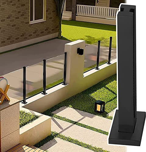 Balustrade Posts Glas Balustrade Platz Glas Post Geländer, Edelstahl Glas Balustrade Kit, Schwarz Glas Panel Clamp Für Interne/Externe/Loft/Villa, Zaun-Support-System