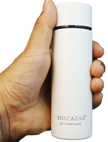 Mini Gourde Isotherme 150 ml – Bouteille Inox 316 Blanc Mat, Double Paroi, Étanche & Antidérapante – Compacte pour Café, Bureau, Voyage, Cadeau