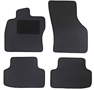 Fußmatten passend für Mitsubishi Lancer VII Typ CSA, CTA (Baujahr 2000-2013), Deluxe grau | 4-TLG | Umrandung braun