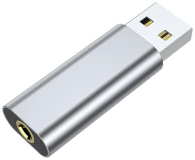 Adattatore Audio USB da 3,5 mm - Scheda Plug and Play Senza Driver per Cuffie - Interfaccia Portatile per Laptop, Desktop, PC