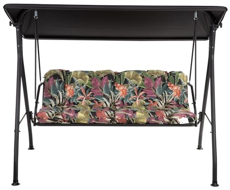PATIO Hollywoodschaukel 3 Sitzer Marbella Sitzfläche 150 cm Gartenschaukel mit verstellbarem Sonnendach Auflagen