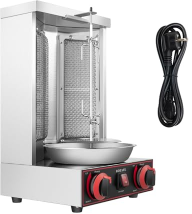 Elektro Grill Vertikalgrill, DSYOGX Vertikal Dönerspieß Dönergrill für Zuhause 3000W 220V Gyrosgrill Fleischspieße Rotisserie Hähnchengrill für Hähnchen, Truthahn, Tacos und Schawarma-Fleisch