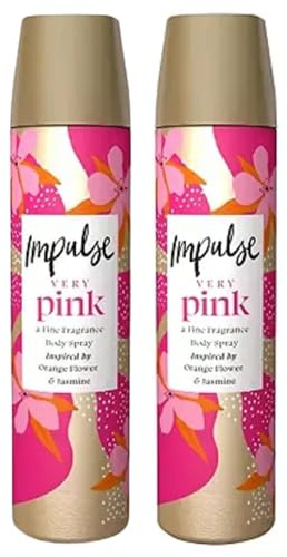Very Pink Body Spray– 75ml, Pack of 2 Elegant Floral Blend of Lily of the Valley, Pink Orchid, Rose & Lotus Blossom for a Delicate, Lasting Scent.Gracefully Feminine