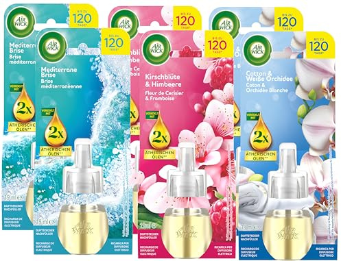 Air Wick Duftstecker Nachfüller – Duft: Frische Düfte – Frischer Raumduft für die Steckdose – 6x 19ml Duftölflakon-Nachfüller