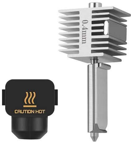 Aggiornamento A1/A1 Mini Quick-Swap Hotend 0.4mm Acciaio Inox Ugello Alta Velocità & Alta Temperatura Struttura Integrata con Copertura in Silicone Compatible with Bambu Lab A1/A1 Mini Stampante 3D