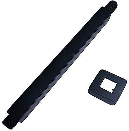 QTIWYXYS Bathroom Overhead Wall Ceiling Mounted Shower Arm Top Head Ultra Thin Matt Black Rainfall Sprinkler Spar Big Square Round Oval(SA0005BK-86)