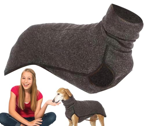Whippet jumper enfärgad varm vinthunds-rock fleece för hund, vinter hundkläder tröja tröja för golden retrievers, fester och vardagskläder