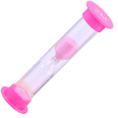 Juego de 6 relojes de arena de 30S/1/2/3/5/10 minutos, temporizador de arena, niños, fiesta, escuela, escritorio, decoración, educación temprana, juguete de arena rosa, 2 minutos