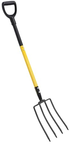 Sorandy Forcone da Giardinaggio, 4 Denti da 46 Pollici con Impugnatura a Y, Ideale per Lavori in Giardino, Agricoltura, Scavo, Compostaggio, Giardinaggio all'aperto