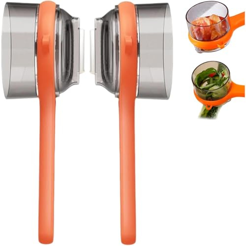 New with Box Storage Kitchen Special Fruitpeeler, 2026 Upgrade Multifunctional Peeler with Container, Fruit and Vegetable Peeler, for Cooking Camping Kitchen Fast Peeling Tool (2, Orange)