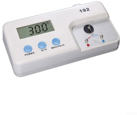 Digital Soldering Iron Tip Thermometer with LED Display, K-Type Thermocouple Sensor for Testing 0°C-600°C, Electric Heat Tester for WEL