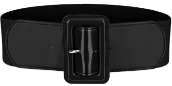SUOSDEY Breiter Gürtel für Damen, Vintage Elastisch Taillengürtel für Kleider 7.5cm breit