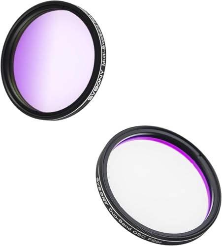 Svbony SV220 Teleskop Filter, H-Alpha OIII, 7nm Dualband 2 OD5, mit SV260 Multibandpass Filter 2'', Grenzwerttiefe OD4, Teleskopzubehör für Nebel Galaxie Astrofotografie