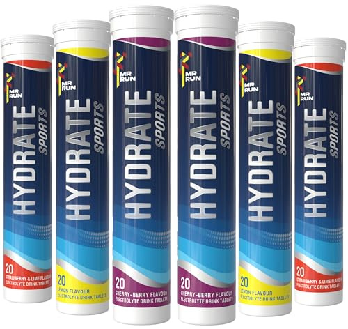 Electrolytes Tablets for Hydration x120 - Variety Fruit Flavours (6 Tubs)