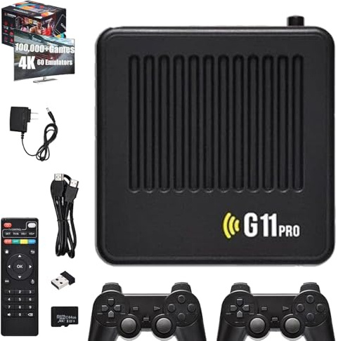 All8bit, All 8 Bit G11 Pro, All 8 Bit Console G11 Pro, 100,000 Games, [4K + 256GB] with Dual Controllers, Play Gaming Console (256.00, GB)