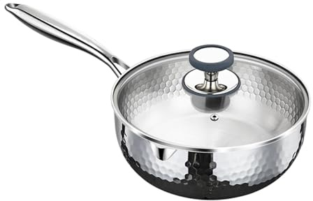 Rostfri Stålkastrull,Non-Stick Med Lock, Handtag Samt Hällpip | Ångkokspanna och kokgryta - För stekning, sjudning, kokning, matlagning, för och, induktionskompatibel