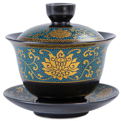 MUSISALY Tazza da Tè Ciotola Decorativa Multifunzione Set 1 Stile Cinese Classico in Ceramica per Ufficio e Ristorante