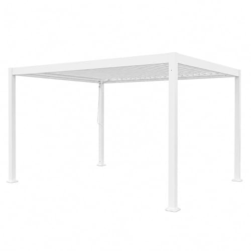Pergola Bioclimatica 3x4 Metri con Lamelle Orientabili | Acciaio e Alluminio, Gazebo da Esterno, Lamelle Regolabili, Struttura Resistente, 3x4 Metri
