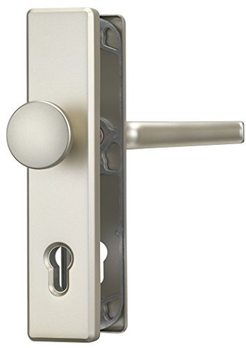 ABUS Tür-Schutzbeschlag HLS214 F2, neusilber (die Verpackung kann variieren), 83068, Wechselgarnitur
