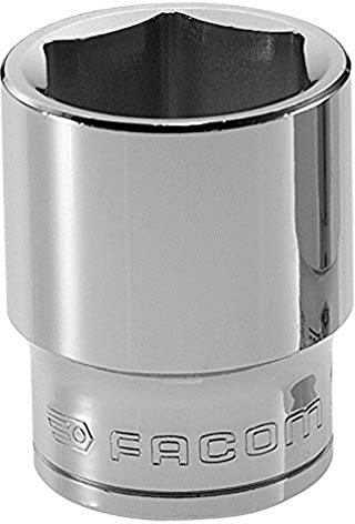FACOM - Douille 1/2 à 6 Pans Métrique - S.17H - Puissance et Sécurité - Préserve les Écrous - Douille Robuste Chromée Brillante - Outil de Qualité - Outillage à Main