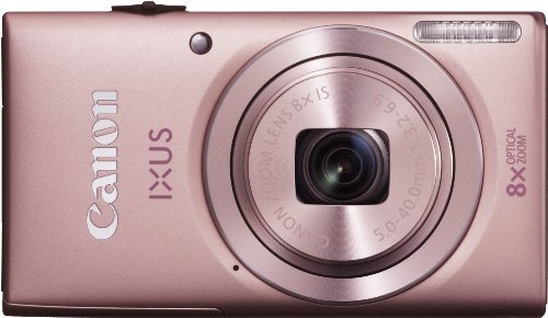 Canon IXUS 132 - Cámara Digital compacta de 16 MP (Pantalla de 2.7, Zoom óptico 8X, estabilizador de Imagen Digital), Color Rosa