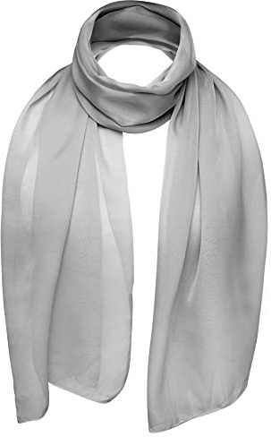 Basic Sense Chiffon-Schal, durchscheinend, weich, einfarbig, für Damen, sauber genäht