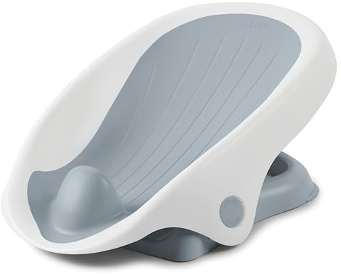 Summer Clean Rinse Baby Badewanne (Grau) - Badehilfe für Tisch, Spüle, oder Badewanne, mit 3 Liegepositionen und schnelltrocknendem Material - Verwendung ab der Geburt bis zum Aufsitzen
