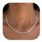 FindChic Damen Choker ketten Edelstahl Schlangenkette 3mm Collier Halskette 38cm Halsreif wasserfest Modeschmuck mit Geschenkebox für Muttertag Jahrestag Geburtstag