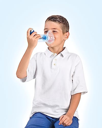 Distanziatore Zeffiro Pro Line, Camera d’Inalazione Antistatica per Spray Predosati. Per una Migliore Inalazione dei Farmaci, con Cross Valve Technology: senza BPA, Lattice e PVC
